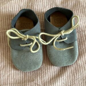 Baby shoes, zara mini, 17-18 (3-9m), color blue jean/ light blue